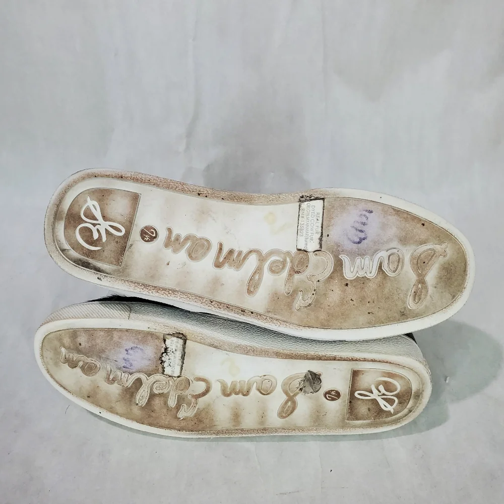 SAM EDELMAN MARGOT High Top Slip On Sneaker Shoe Dyed Real Cow Fur Leopard Print - Picture 9 of 14